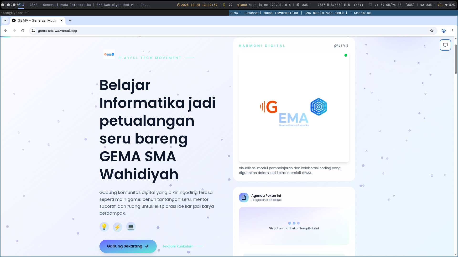Cuplikan proyek GEMA SMAWA